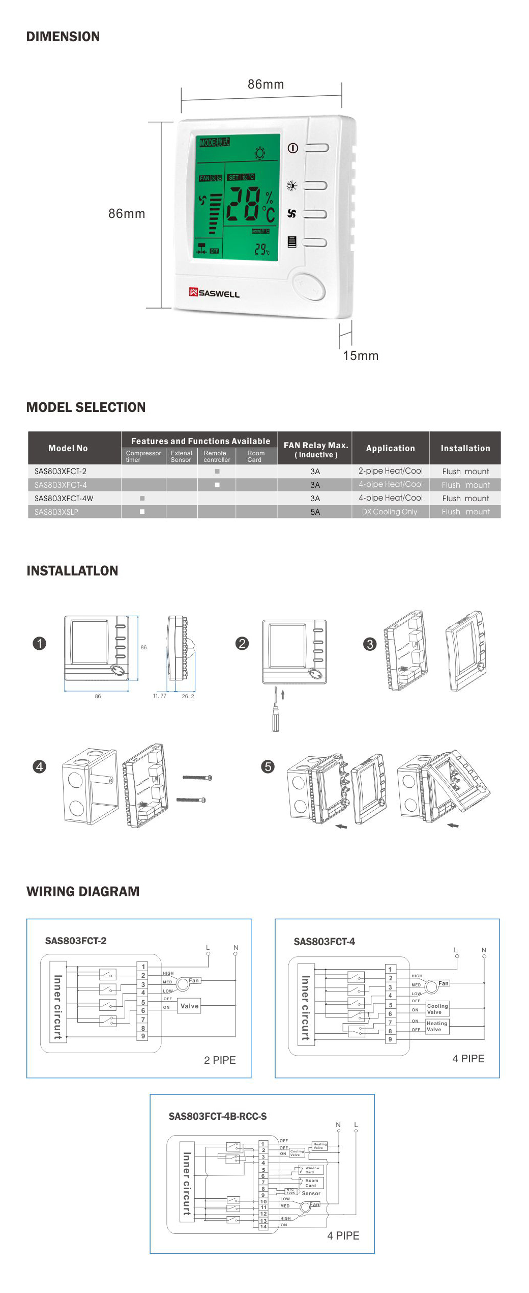 Fan Coil Thermostat