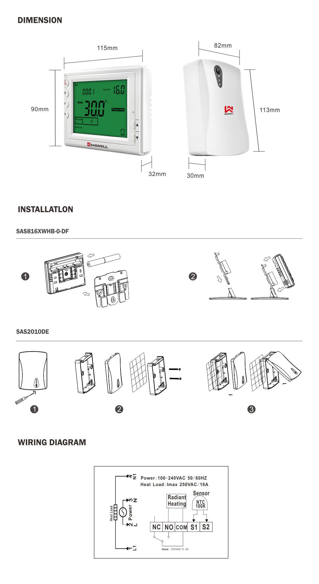 Double Way Wireless Thermostat