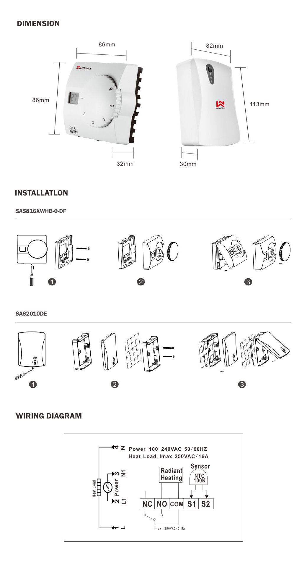 Wireless Room Thermostat