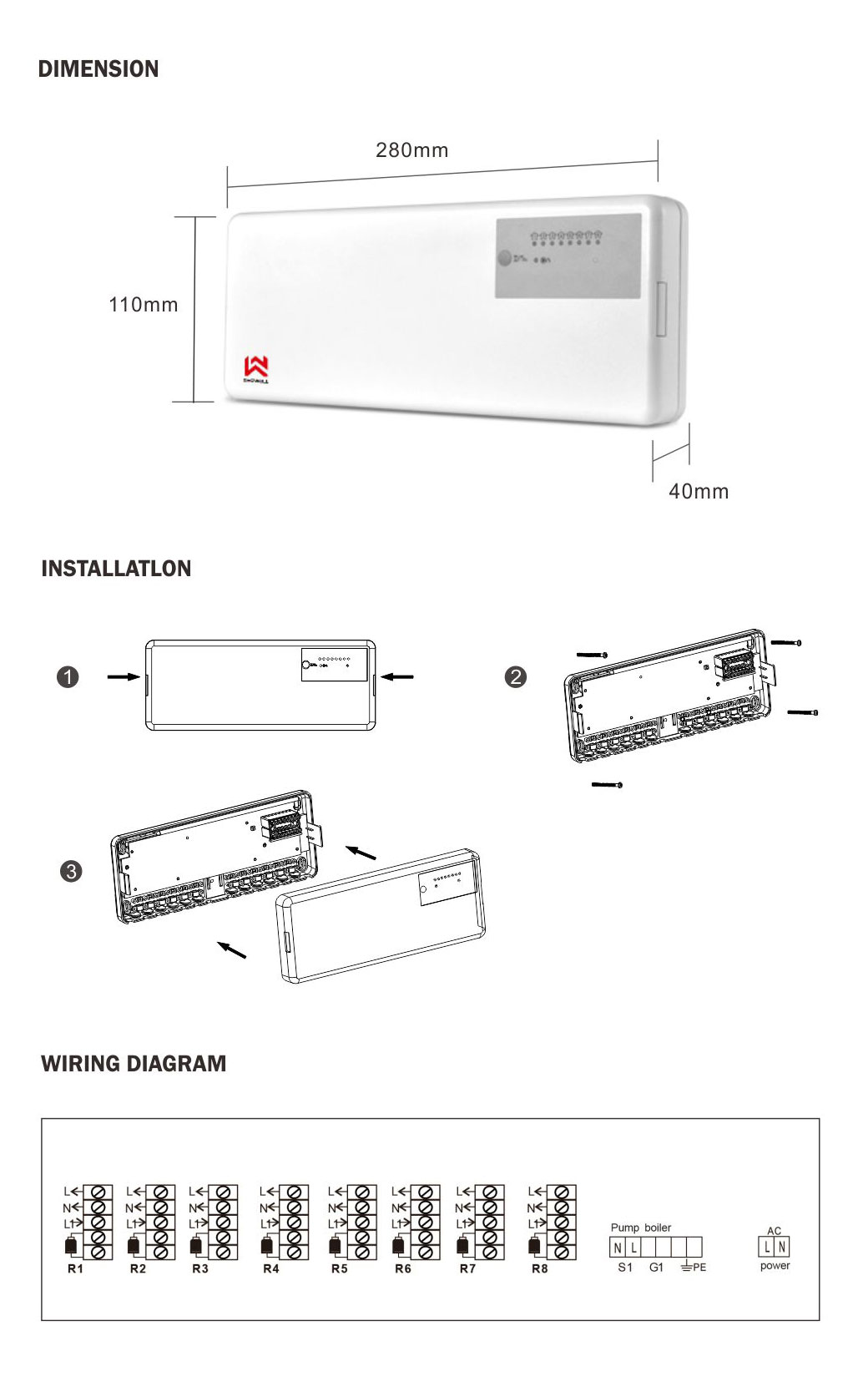 Waterline Heating Control Center