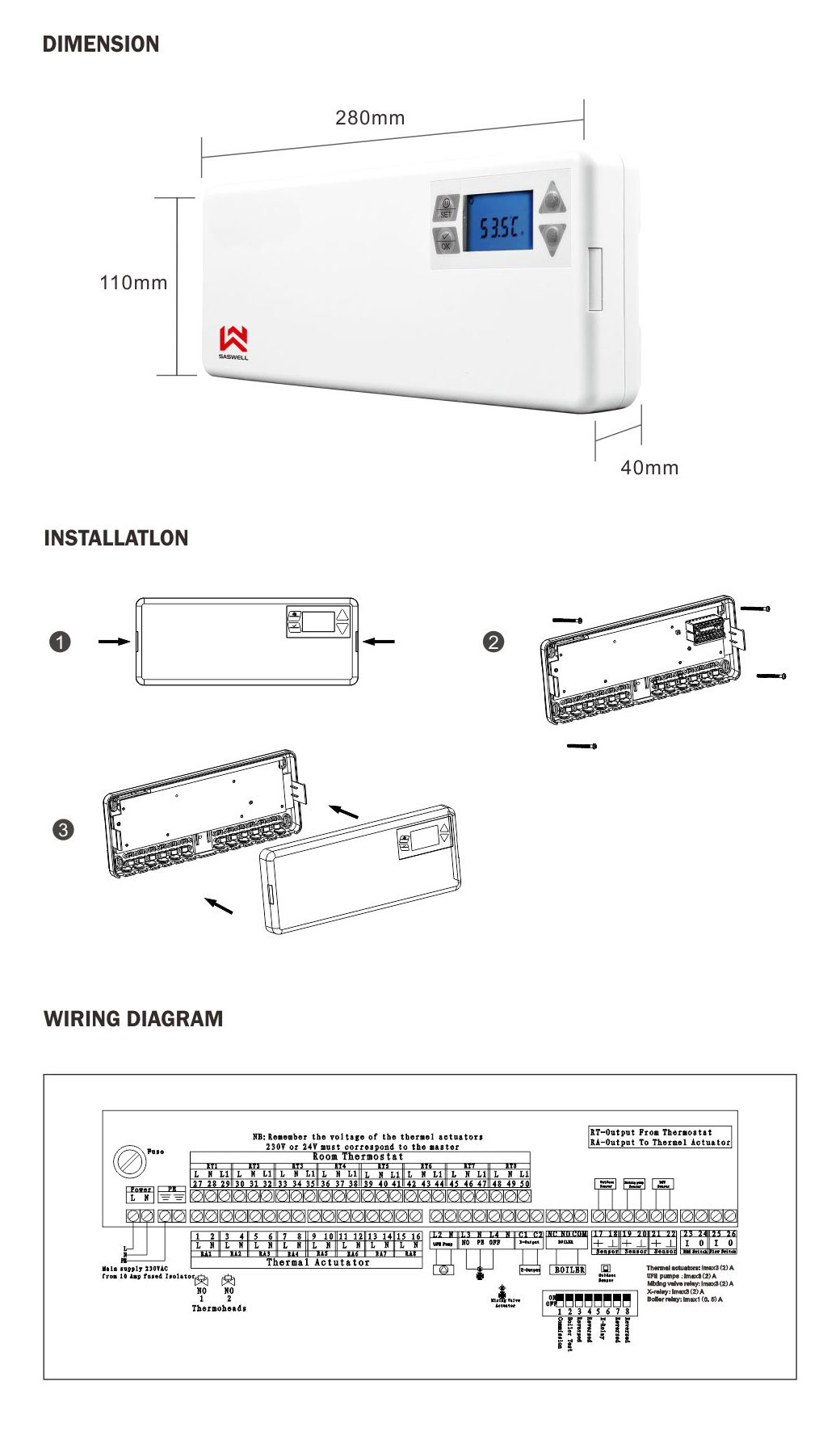 Waterline Heating Control Center