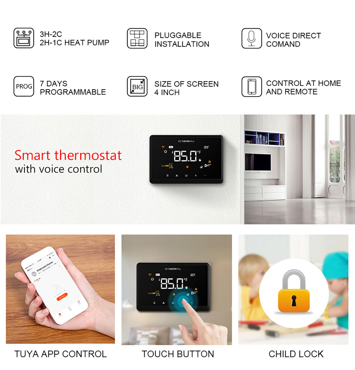 Google home smart compatible thermostat