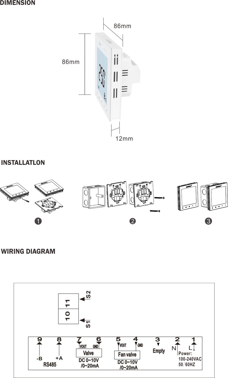 Fan coil thermostat wifi