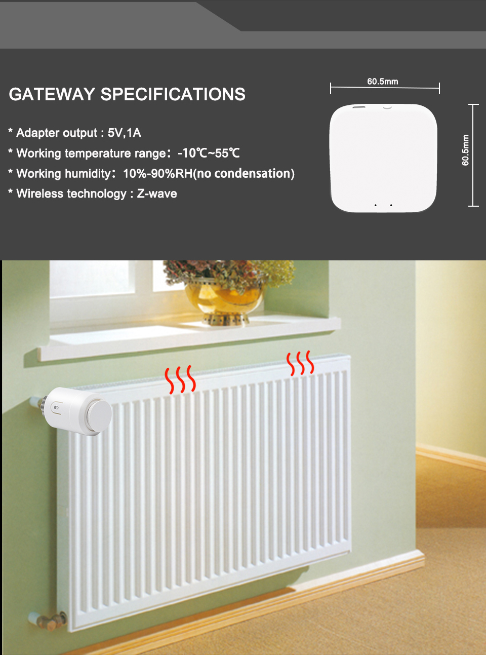 ZWAVE Thermostatic Radiator Valve