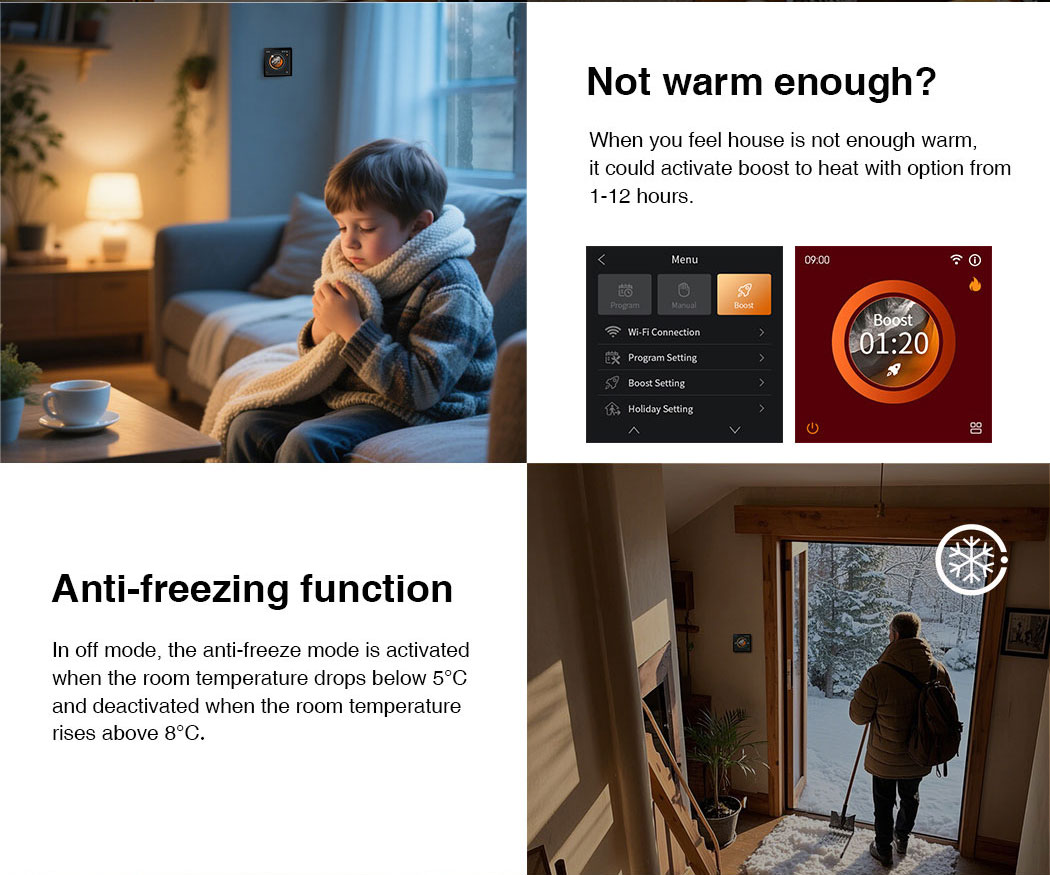 Smart WiFi Underfloor Heating Thermostat 