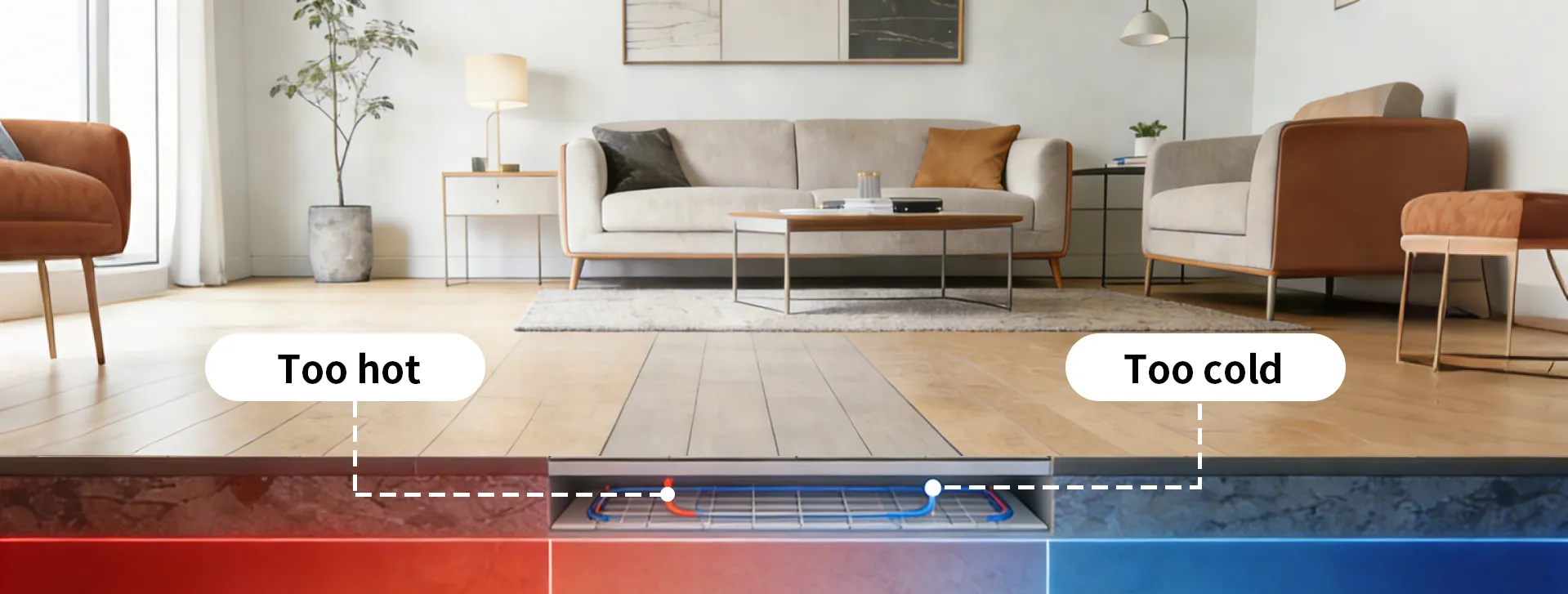 Uneven heating in floor heating circuits