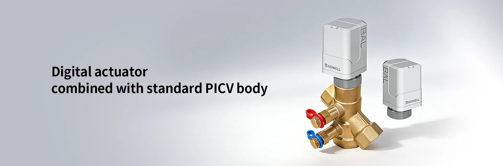 Saswell SA905-V digital actuator combined with standard PICV body
