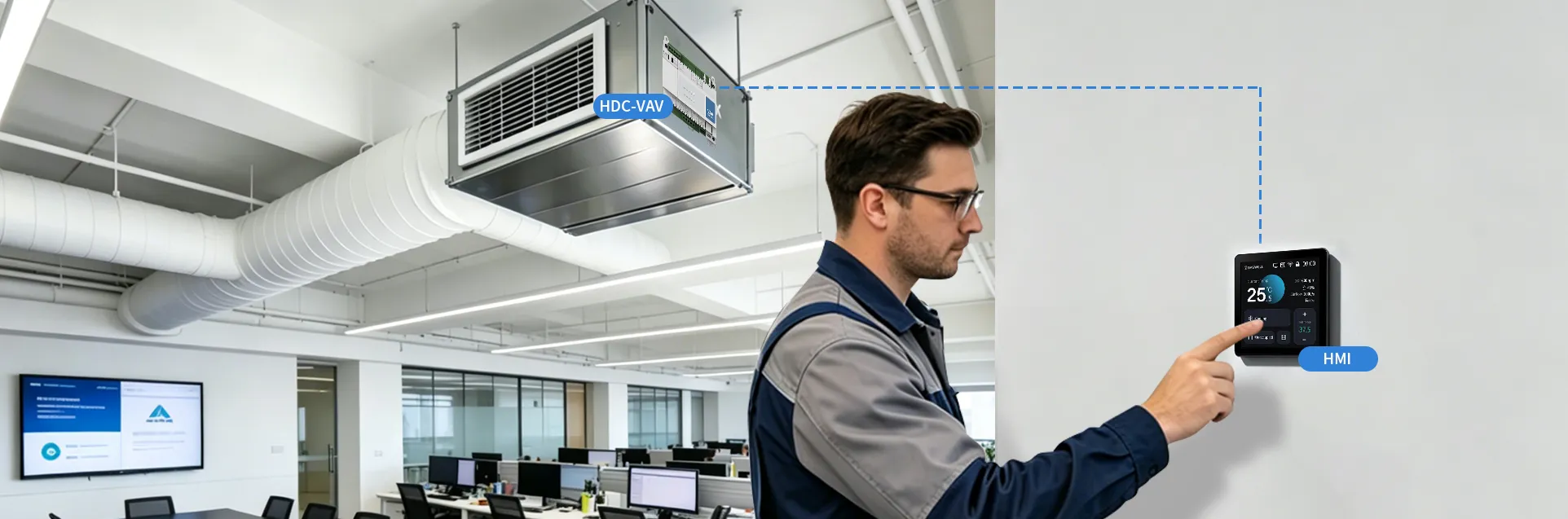 Field commissioning of Saswell VAV controller via HMI, an easy alternative to proprietary software