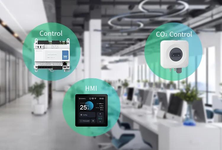 Grade-A office VAV system with CO₂-based DCV for meeting rooms