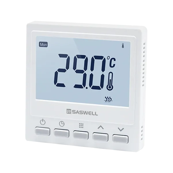 SAS961WHL soft-touch hydronic thermostat right side view