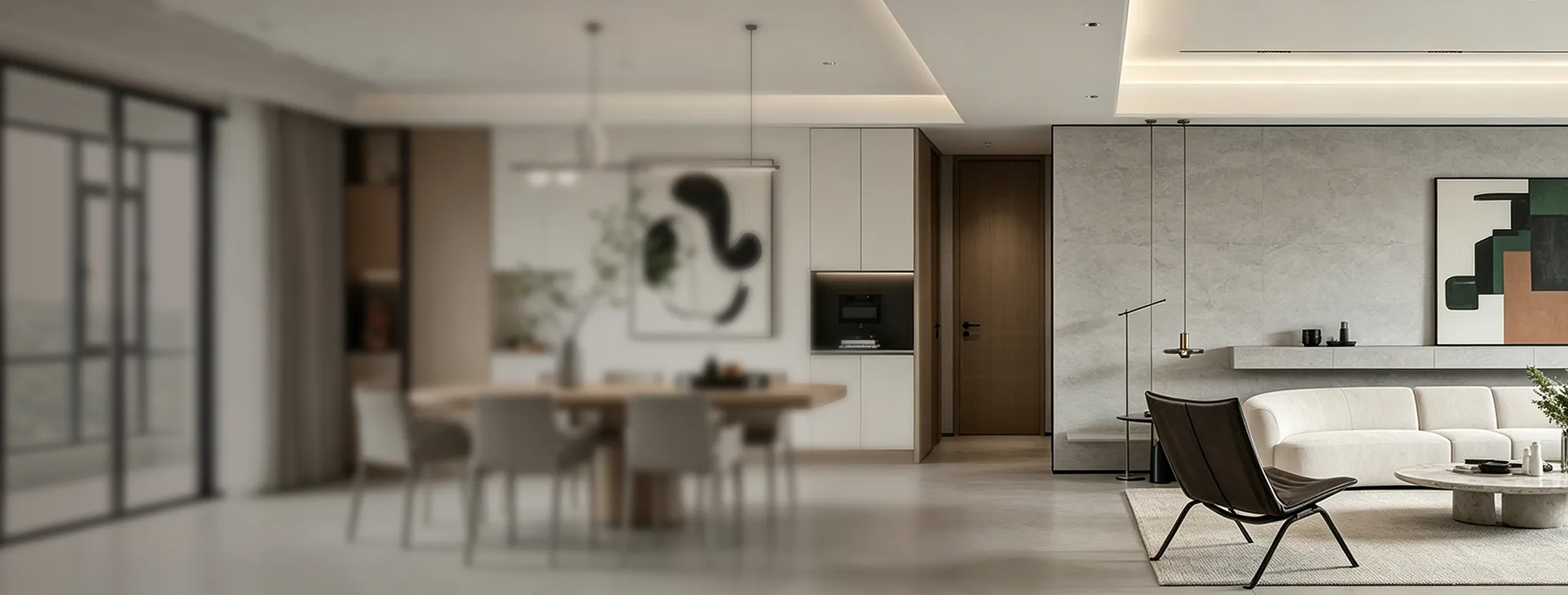 Advanced radiant climate control system in living room scene