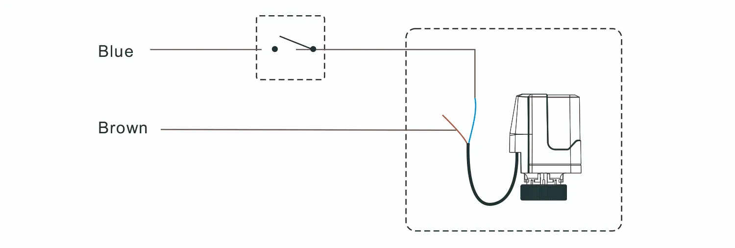 Wiring diagram for SA905-S fail-safe electric thermal actuator