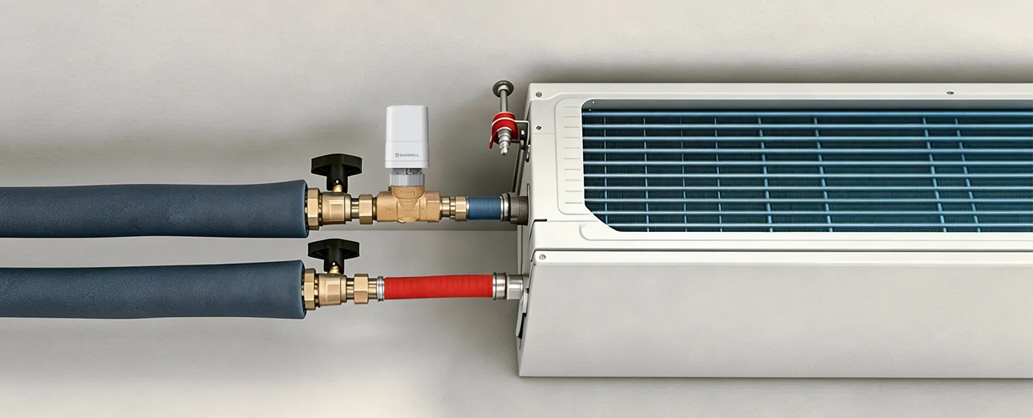 SA905-V 0-10V modulating electric thermal actuator ideal for fan coil and underfloor heating applications
