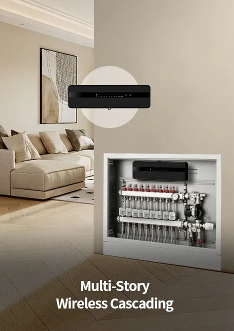 Wireless cascading wiring center installed in villa living room