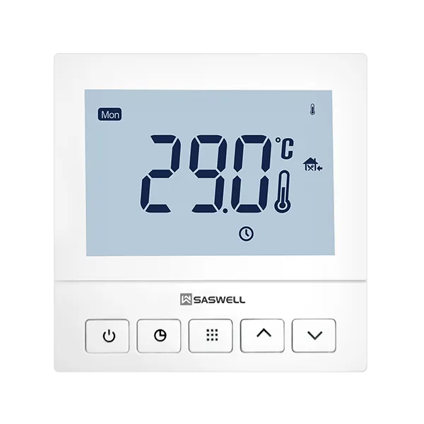 Front view of SAS920XWHB Wi-Fi smart boiler thermostat