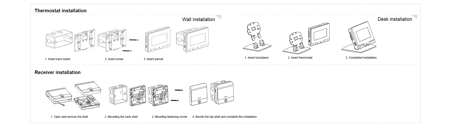 Installation guide for T19WHB Zigbee OpenTherm boiler thermostat