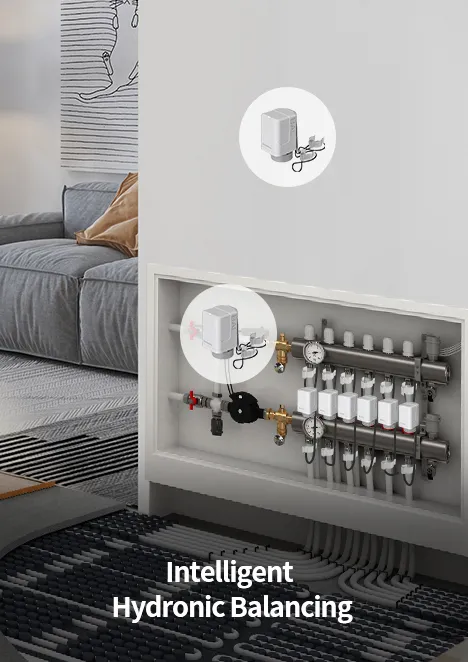 Hydronic balancing solution installed in living room scene