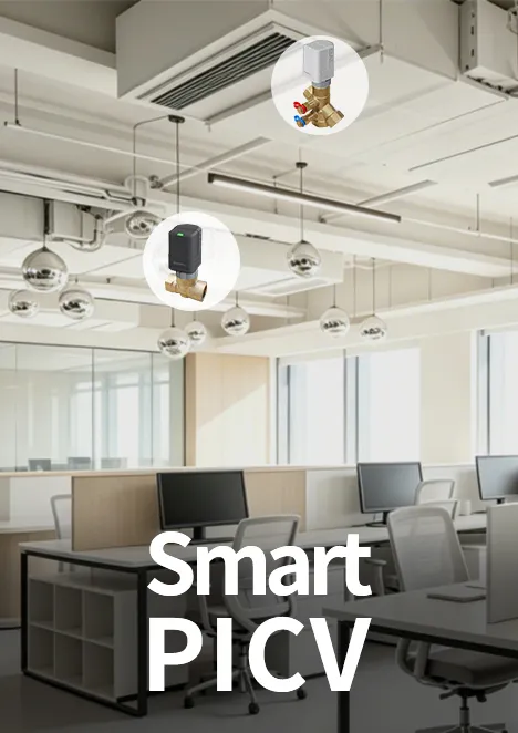 PICV flow limiting solution installed in open office space