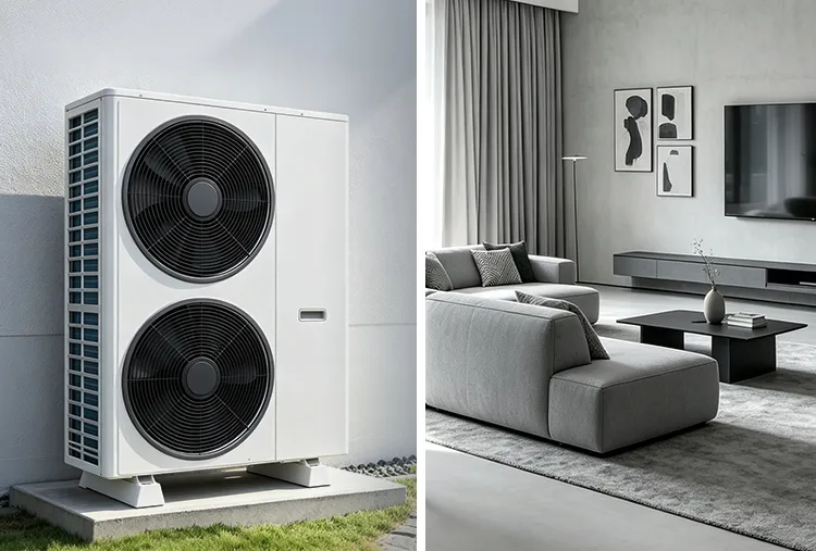 Electric thermal actuator solutions for heat pump residential living room systems