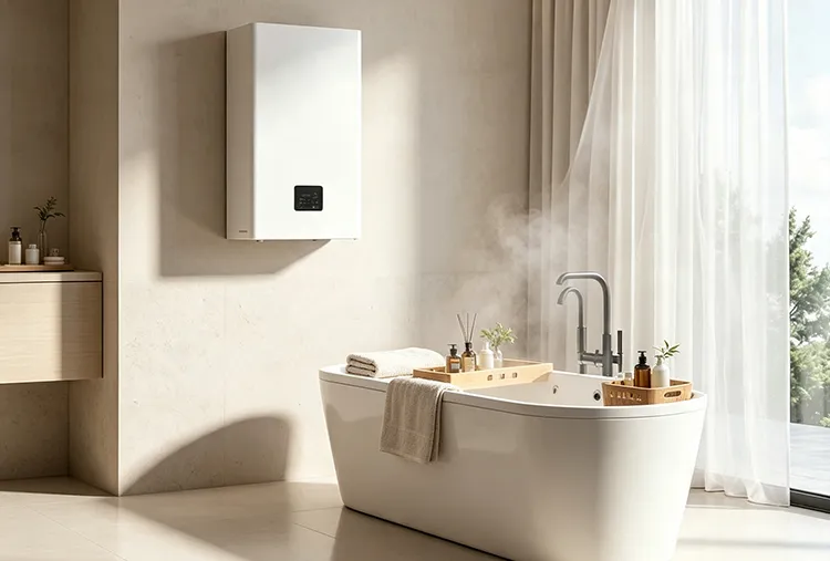 WHB series boiler thermostat dual‑channel control, central heating and domestic hot water DHW independent management