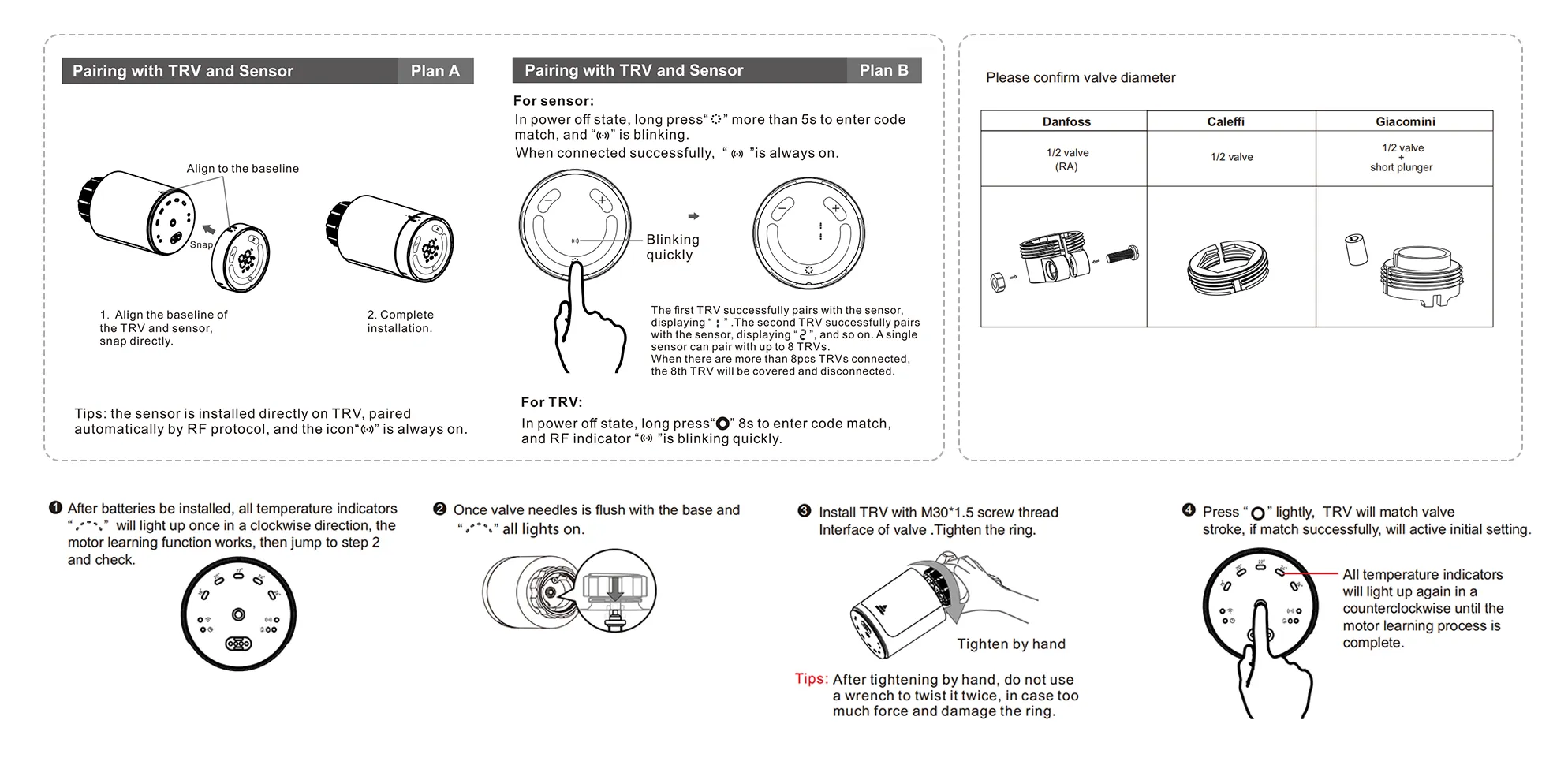Installation guide for GEM208 split-type smart thermostatic radiator valve