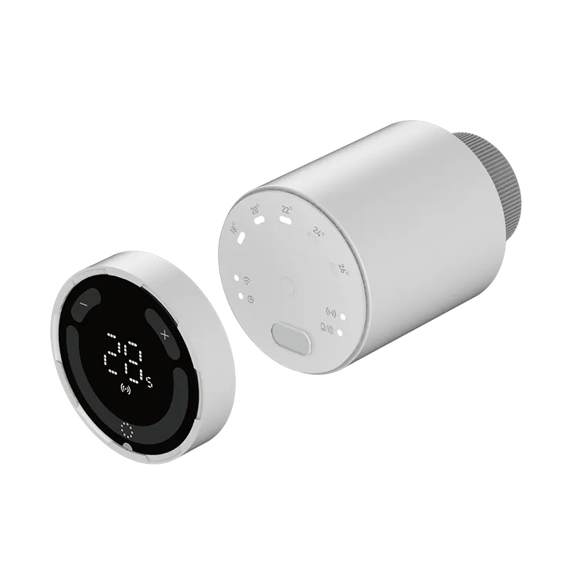 Front view of GEM208 split-type smart thermostatic radiator valve kit