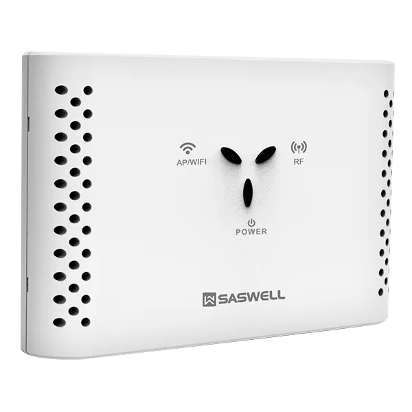 Left side view of gateway for SEA801 Wi-Fi smart thermostatic radiator valve