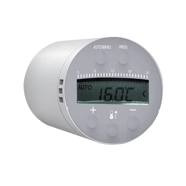 Left side view of SEA801 Wi-Fi smart thermostatic radiator valve