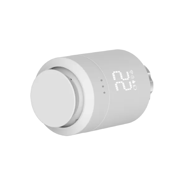 Right side view of SEA802 Zigbee smart thermostatic radiator valve
