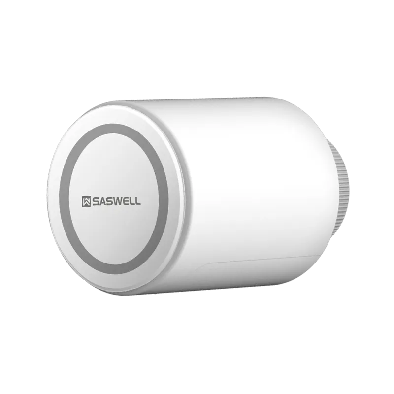 Right side view of SEA890 no-local-interface smart thermostatic radiator valve