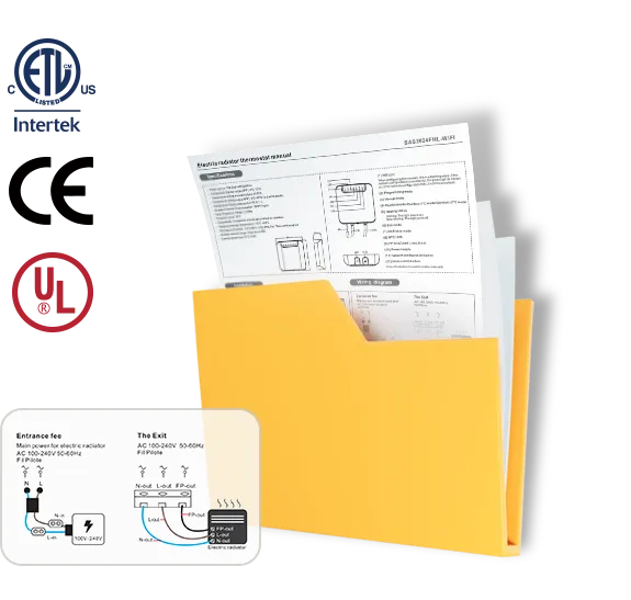 Global compliance certifications including CE, UKCA, FCC, RoHS and REACH for hydronic thermostats 