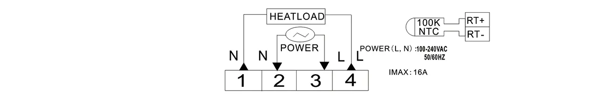 Wiring diagram for SAS816FHL non-programmable rotary dial electric heating thermosta