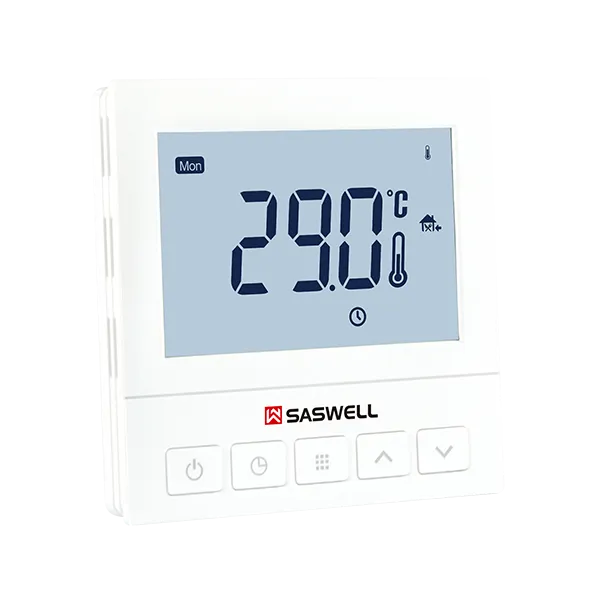 Left side view of SAS920FHL field-proven programmable electric heating thermostat
