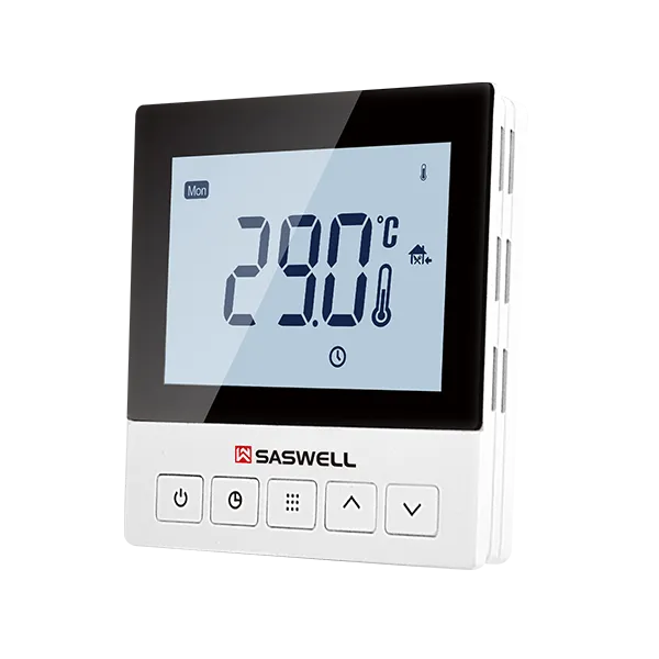 Right side view of SAS921FHL digital LCD electric heating thermostat