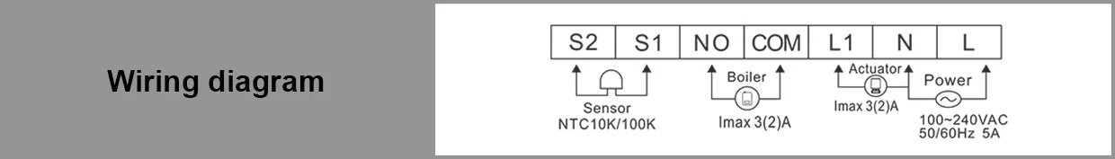 Wiring diagram for SAS965FHL 4u001einch smart WiFi electric heating thermosta