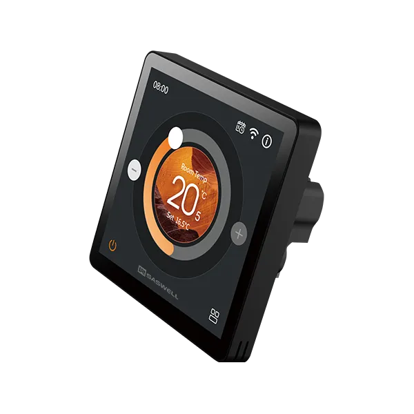 Right side view of SAS965FHL 4inch smart WiFi electric heating thermostat