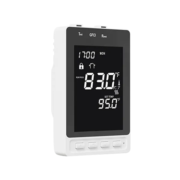 Left side view of SAS968FHL GFCI electric heating thermostat