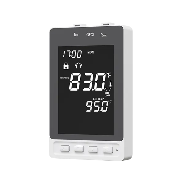 Right side view of SAS968FHL GFCI electric heating thermostat