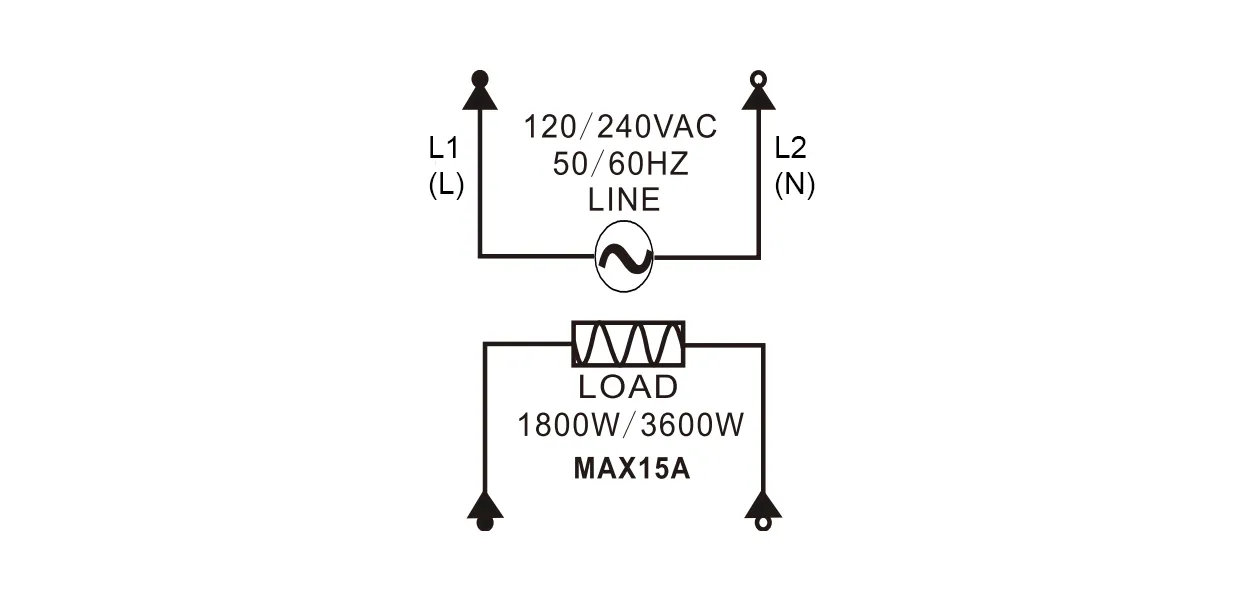 Wiring diagram for SAS968FHL GFCI electric heating thermostat