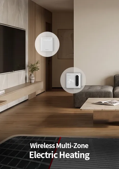 Wireless multi-zone electric heating retrofit solution for large-space zone control