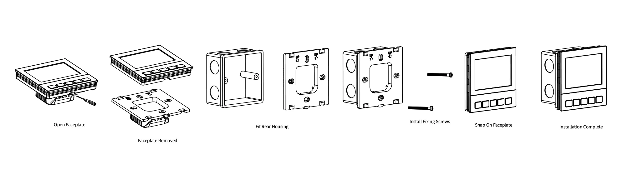 Installation guide for SAS921FHL digital LCD electric heating thermostat