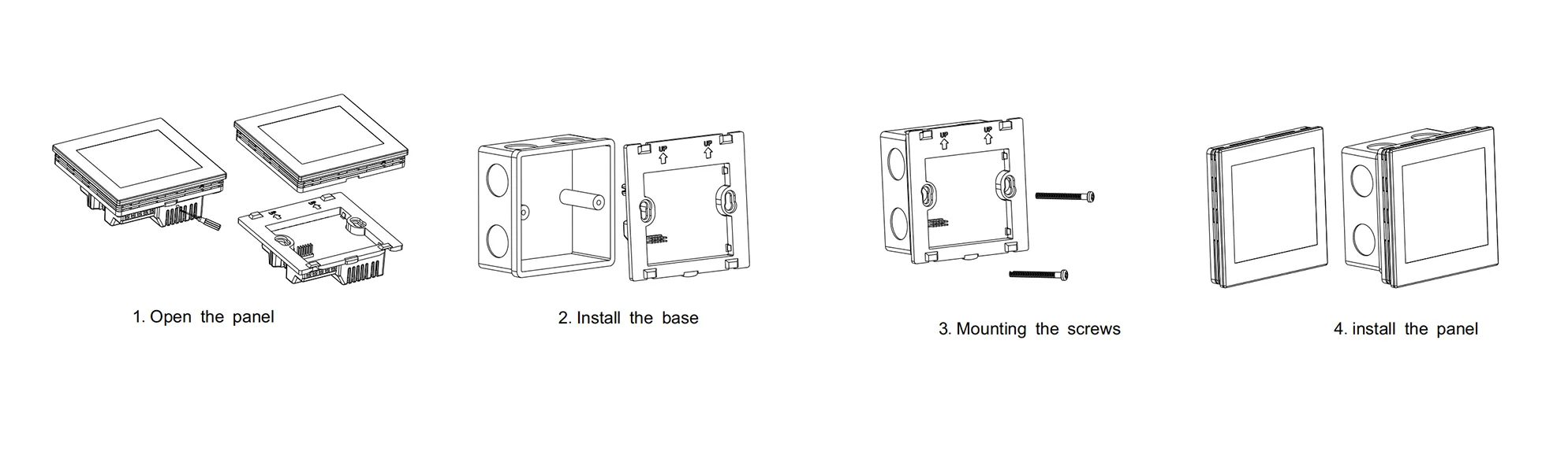 Installation guide for SAS922XMTW hotel keycard DX thermostat