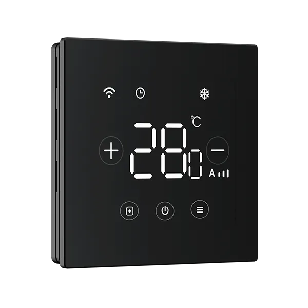 Left side view of SAS922XMTW hotel keycard DX thermostat