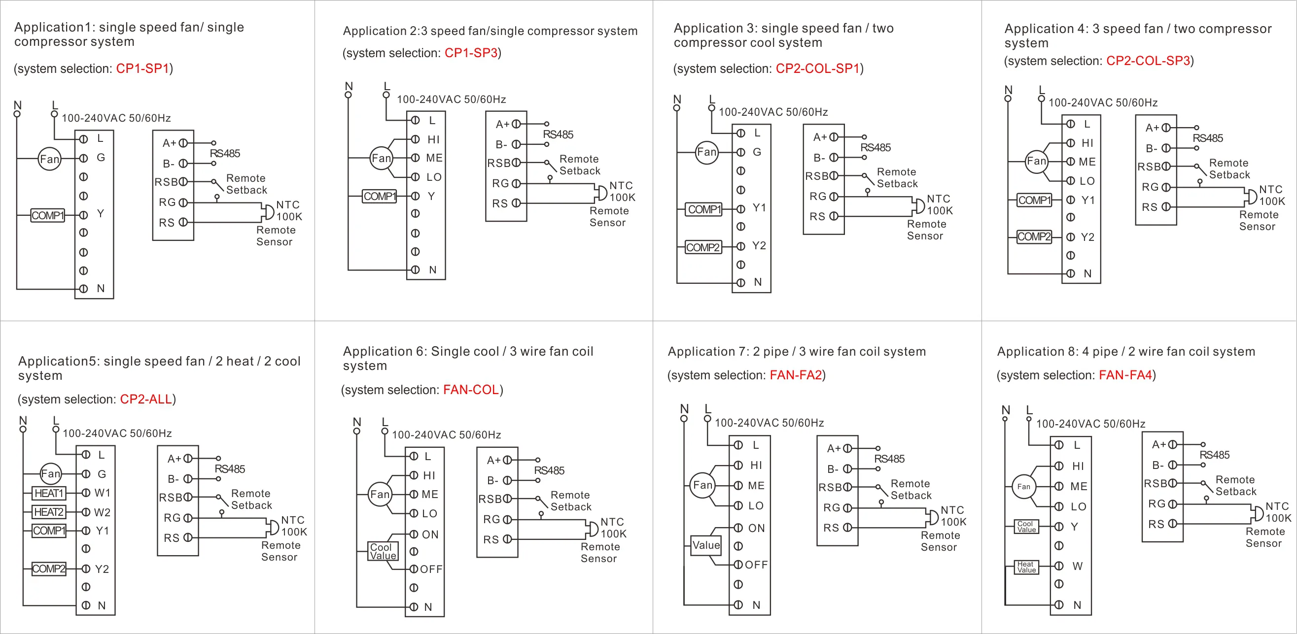 Wiring diagram for SAS922XMTW hotel keycard DX thermostat