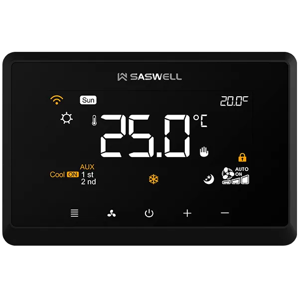 Front view of T29MTW wall-mount Modbus RS485 DX thermostat