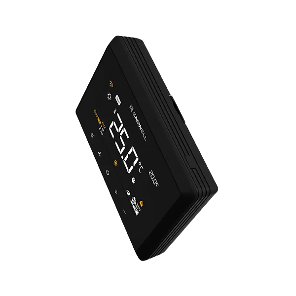 Right side view of T29MTW wall-mount Modbus RS485 DX thermostat