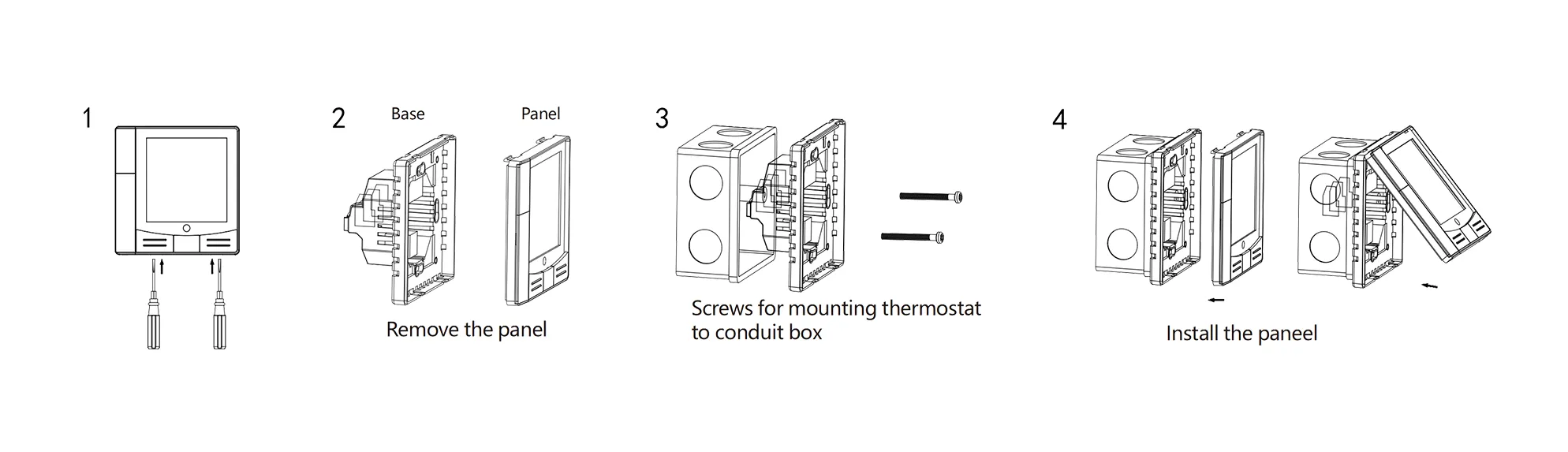 Installation guide for SAS810FCT On/Off fan coil thermostat