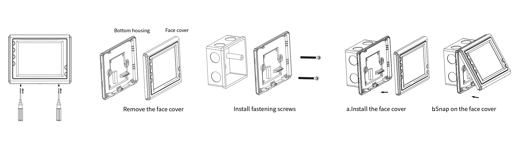 Installation guide for SAS908FCT 3-speed AC fan coil thermostat
