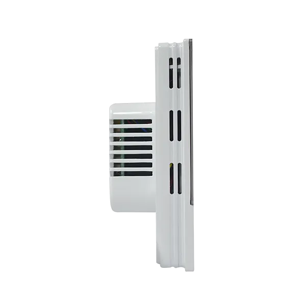 Left side view of SAS921FCT Modbus RTU RS485 fan coil thermostat
