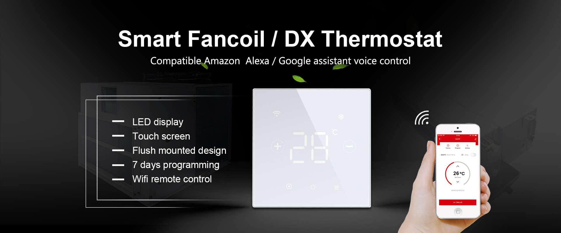 Smart LED Display Programmable Thermostat,WIFI Smart Thermostat SAS922XMTW-7S-WIFI(TY)